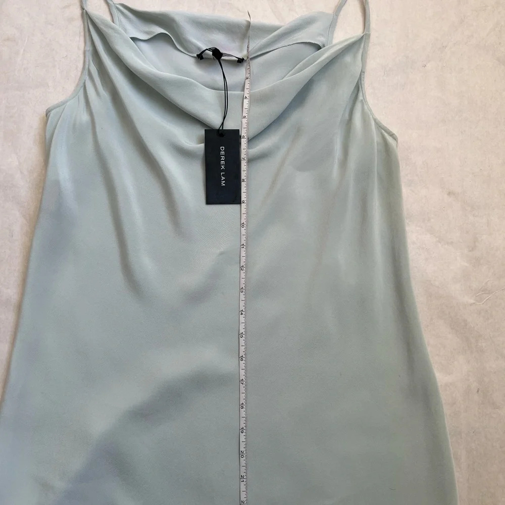 Derek Lam 100% Silk Cowl Neck Blouse Cami Top Sz 10 NWT Quiet Luxury Minimalist - Picture 5 of 11